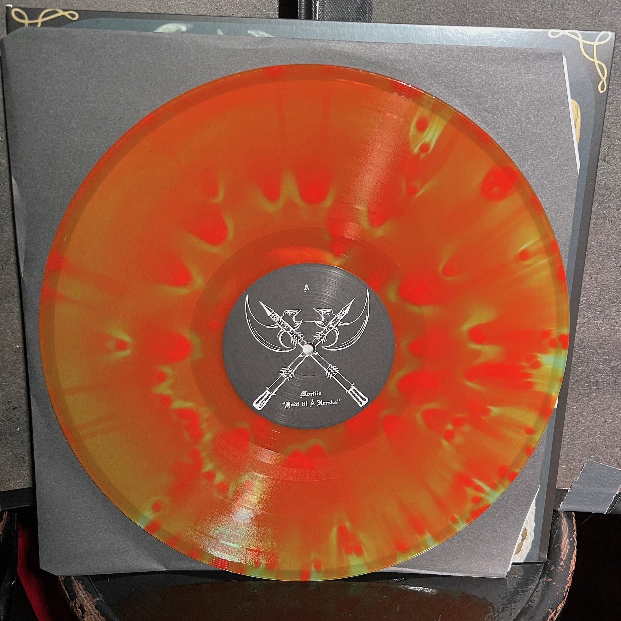 Født Til Å Herske Gatefold LP - Green/Orange Splatter Vinyl