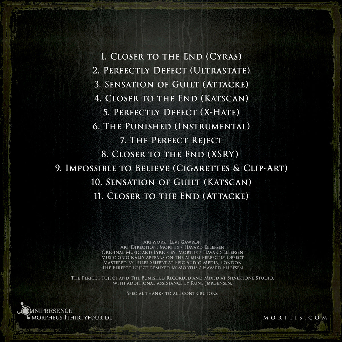 The Perfect Reject Limited Edition Digipak CD